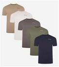 NICCE - Mens 5 Pack Buena Nightwear T-Shirt | Multi - M Regular